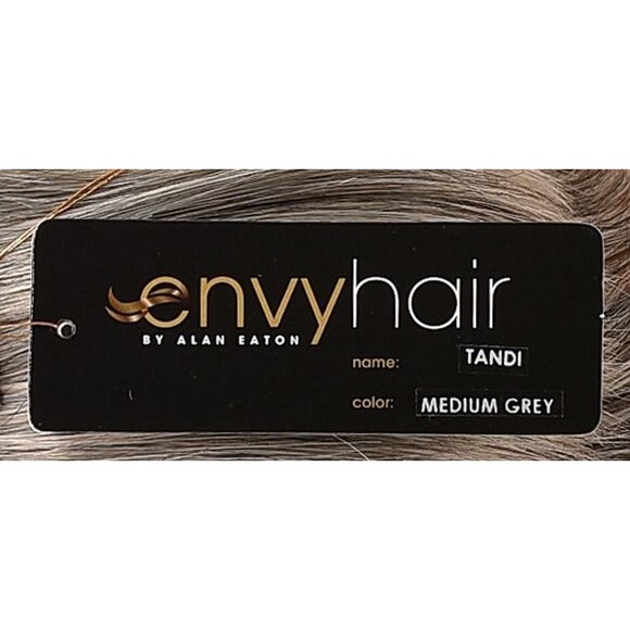 TANDI Wig by Envy, Envyhair Human Hair/Synthetic Blend, Medium Grey, NEW main image 10